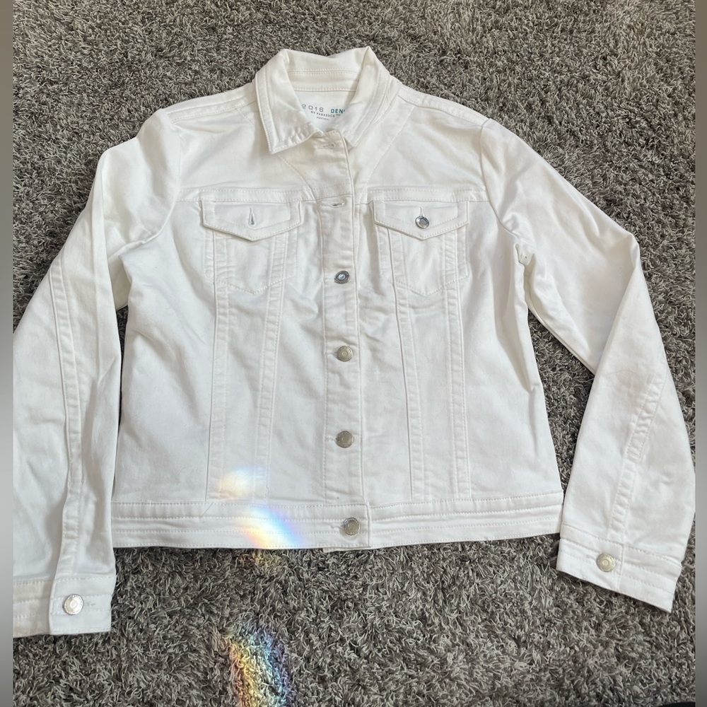White jean jacket